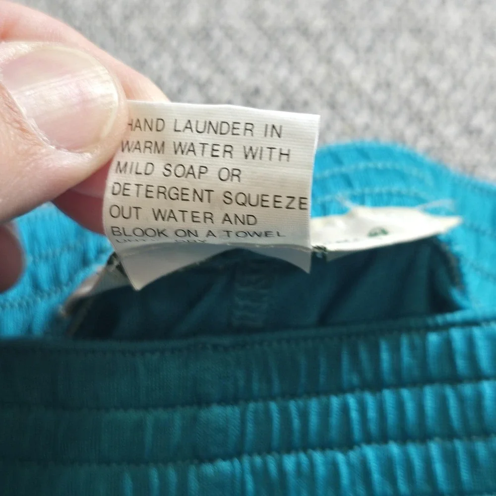 Vintage Gander Mountain 100% Silk Base Layer Set M Turquoise Turtleneck Long Joh